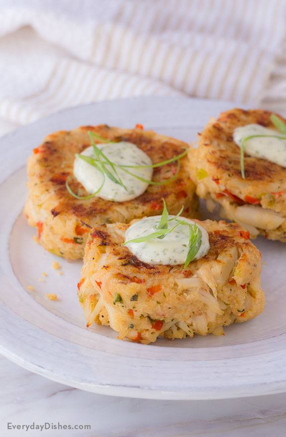 Baked Crab Cakes with Lemon and Dill