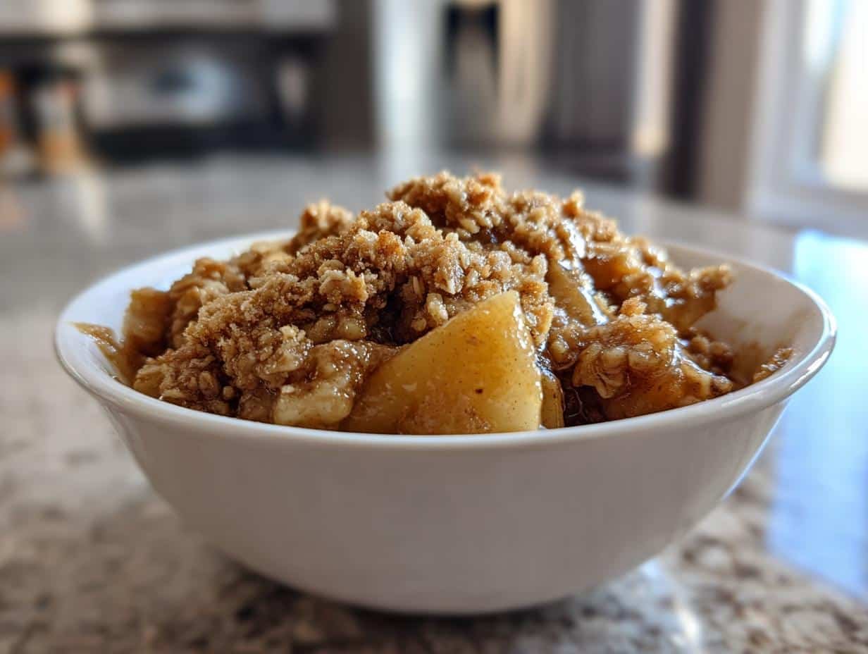 Oat and Brown Sugar Topped Apple Crisp