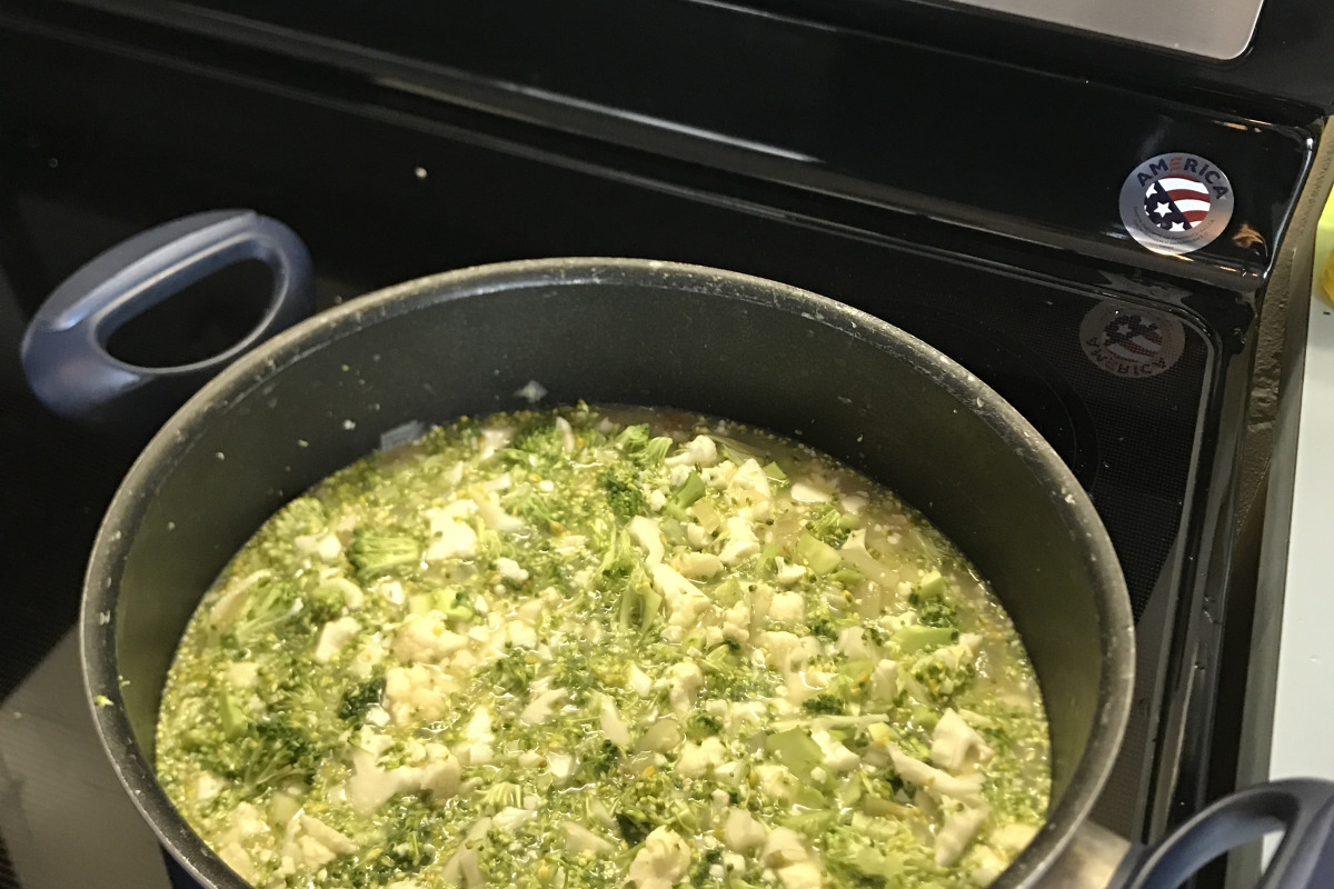 Equal Parts Broccoli-Cauliflower Soup