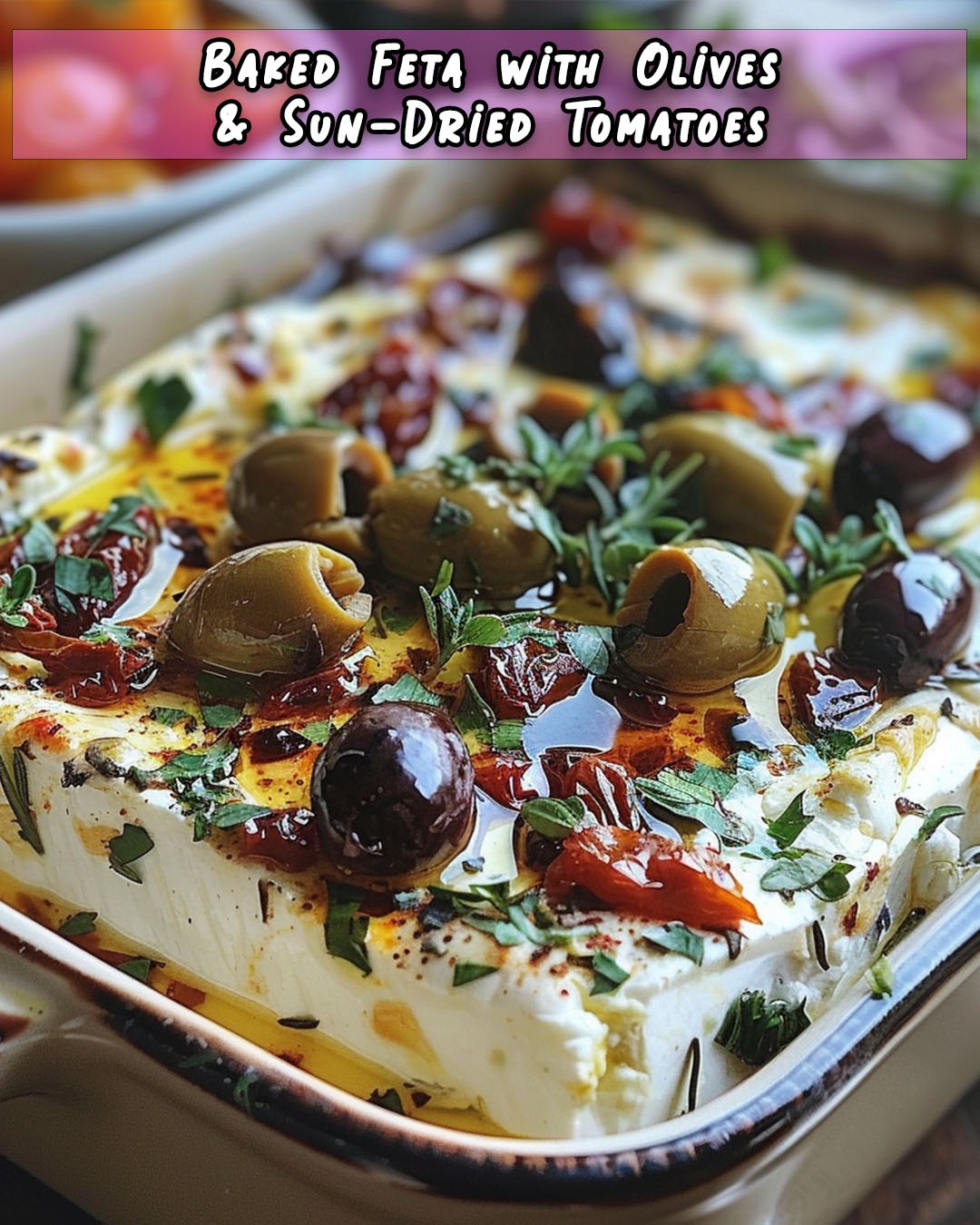 Baked Feta and Sun-Dried Tomato Tart with Oregano