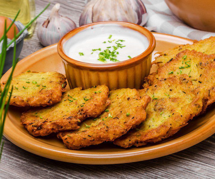 Yuca and Cheese Fritters with Garlic