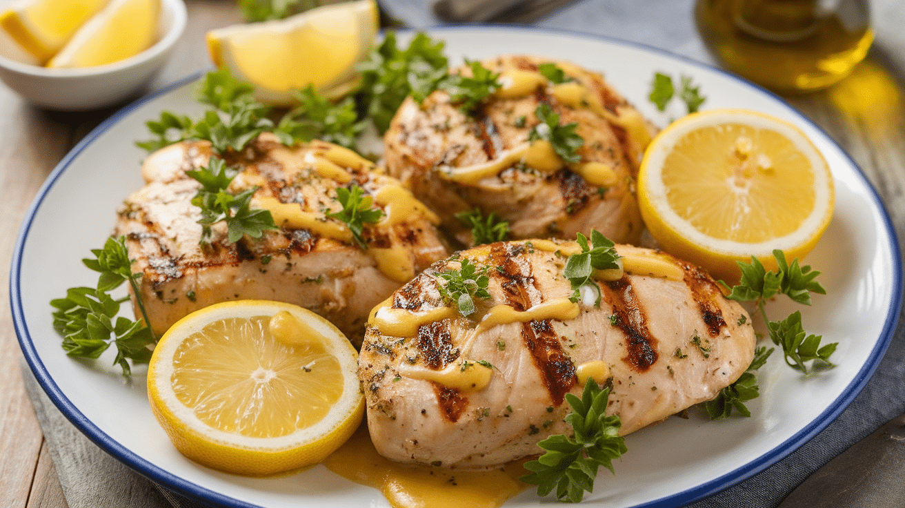 Kombucha-Marinated Chicken with Lemon-Garlic
