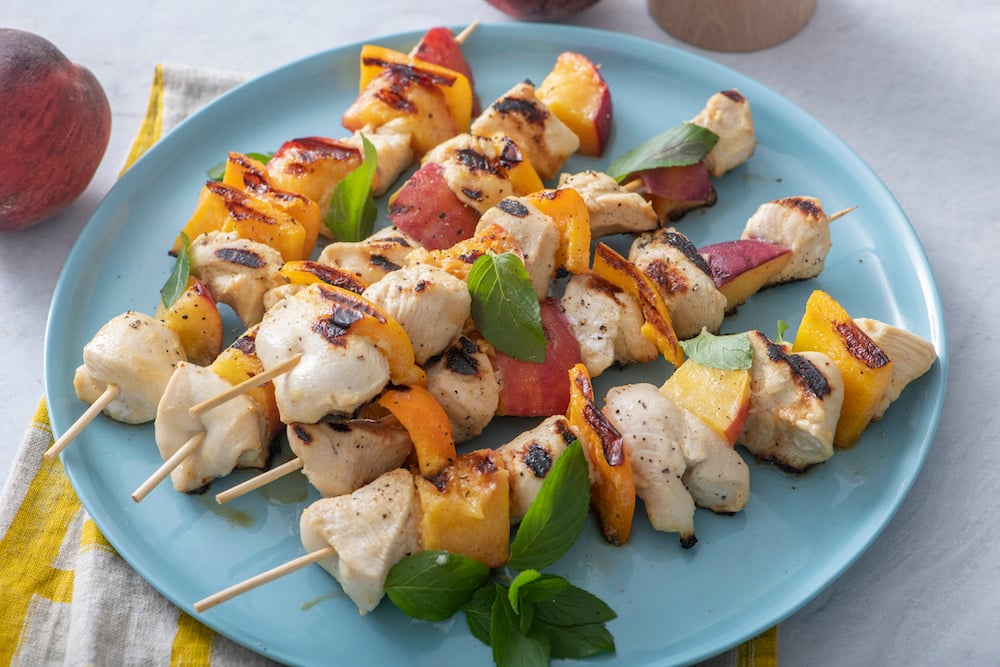 Herb-Roasted Bell Pepper and Chicken Skewers