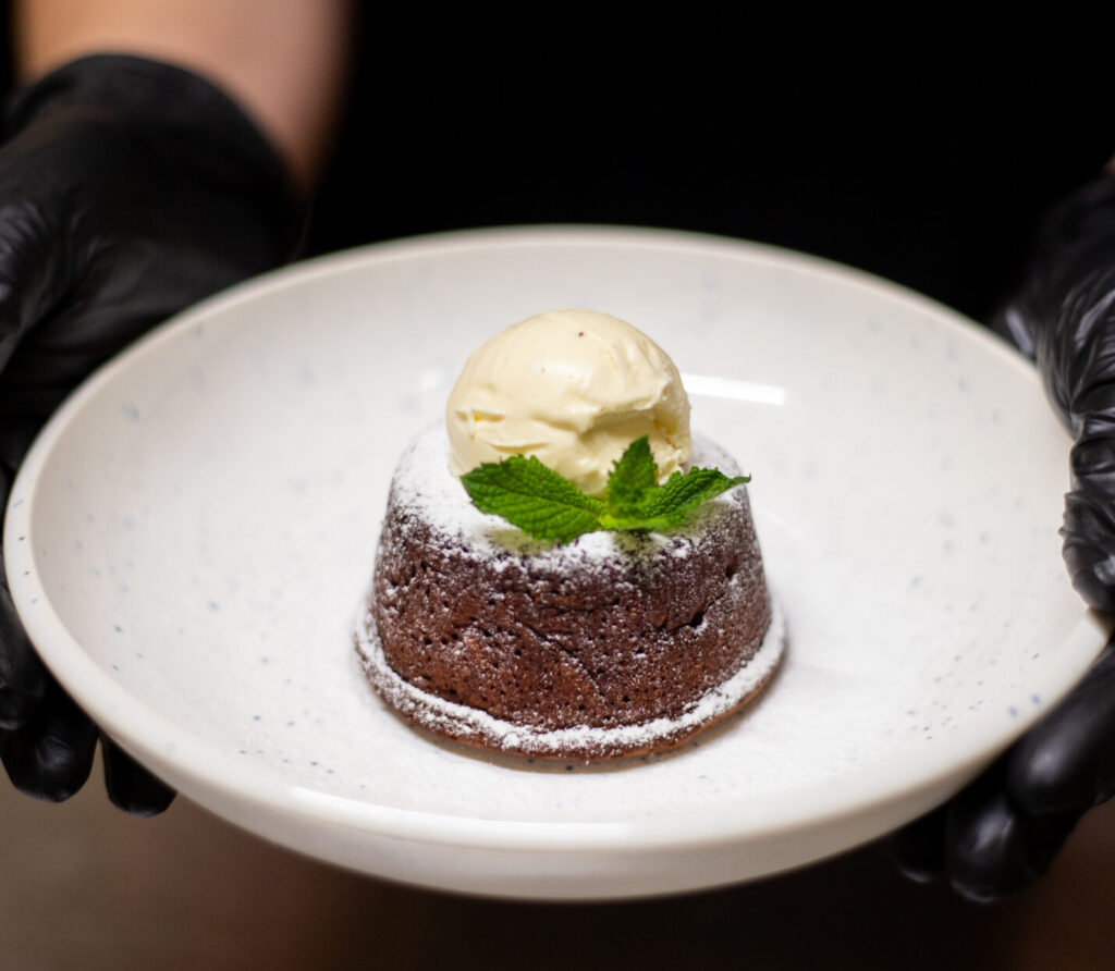 Dark Chocolate Fondant with Vanilla Ice Cream