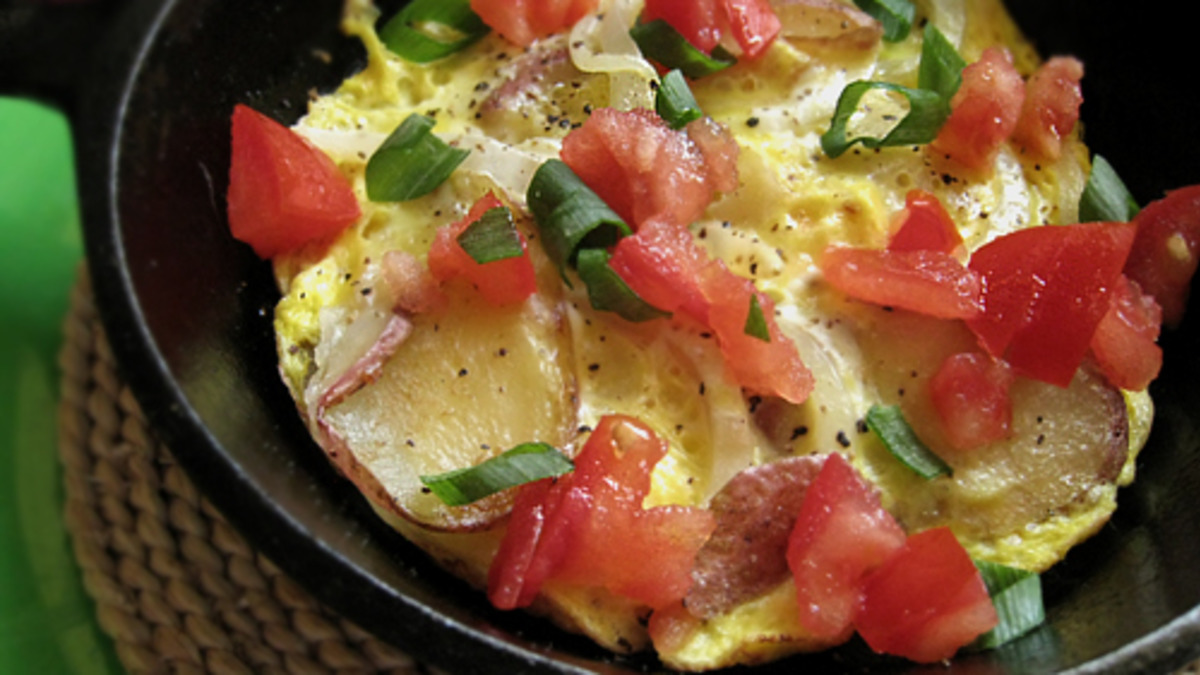 Spanish Potato and Piquillo Pepper Omelet