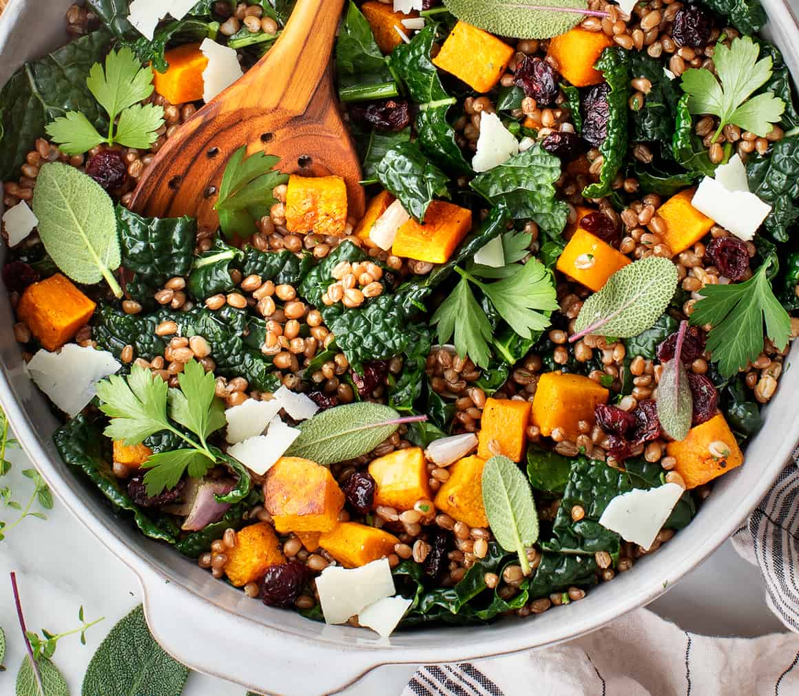 Heirloom Wheat Berry Salad with Roasted Root Vegetables