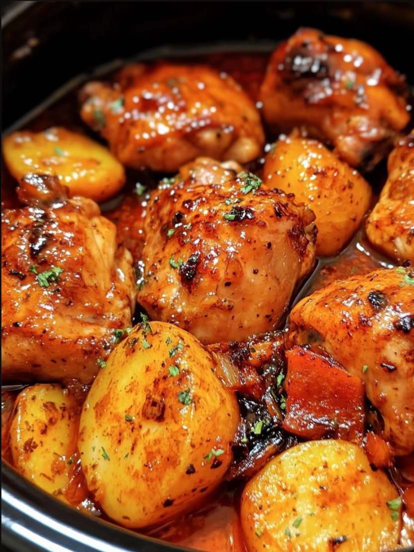 Slow-Cooker Honey Garlic Chicken with Potatoes