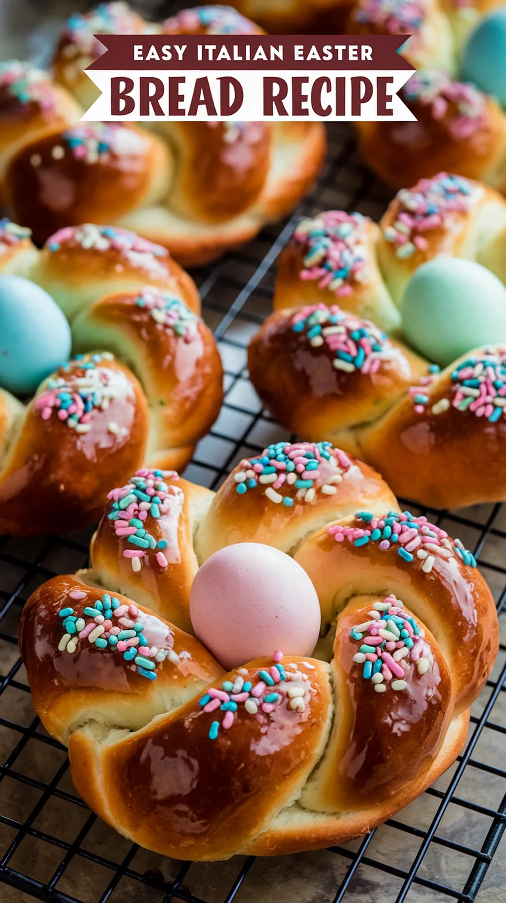 Baked Italian Easter Bread with Rosemary and Thyme
