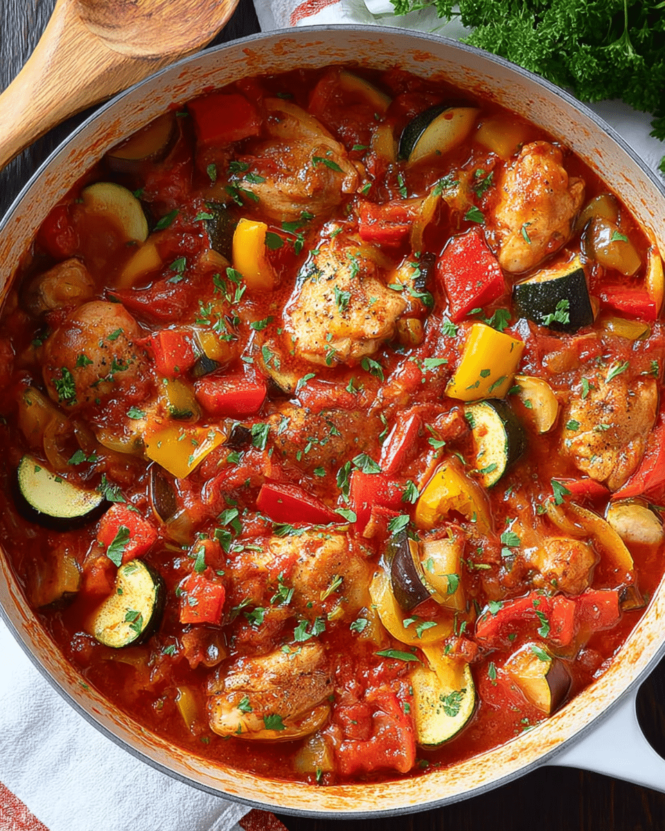 One-Pot Ratatouille with Cherry Tomatoes and Basil
