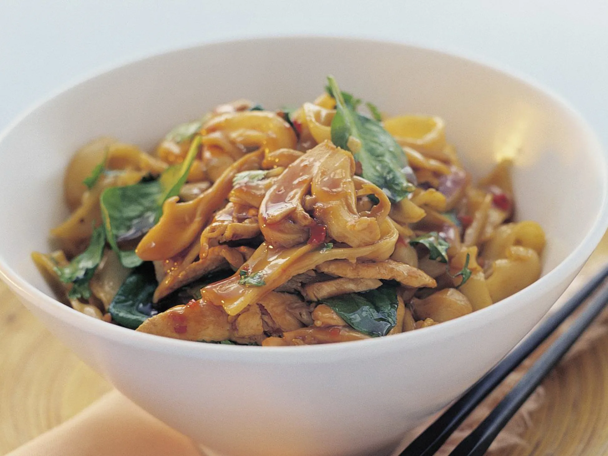 Soy-Free Chicken and Vegetable Stir-Fry with Rice Noodles