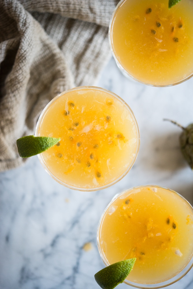 Basil-Mint Passionfruit-Orange Punch