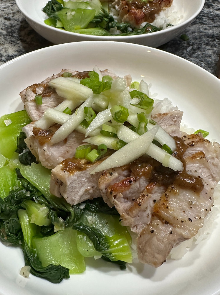 Miso-Glazed Pork Chops with Bok Choy