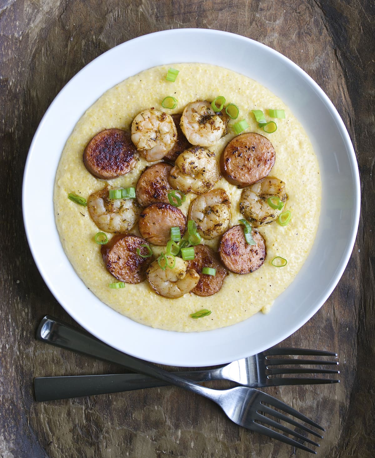 New Orleans-Style Shrimp and Grits with Andouille Sausage