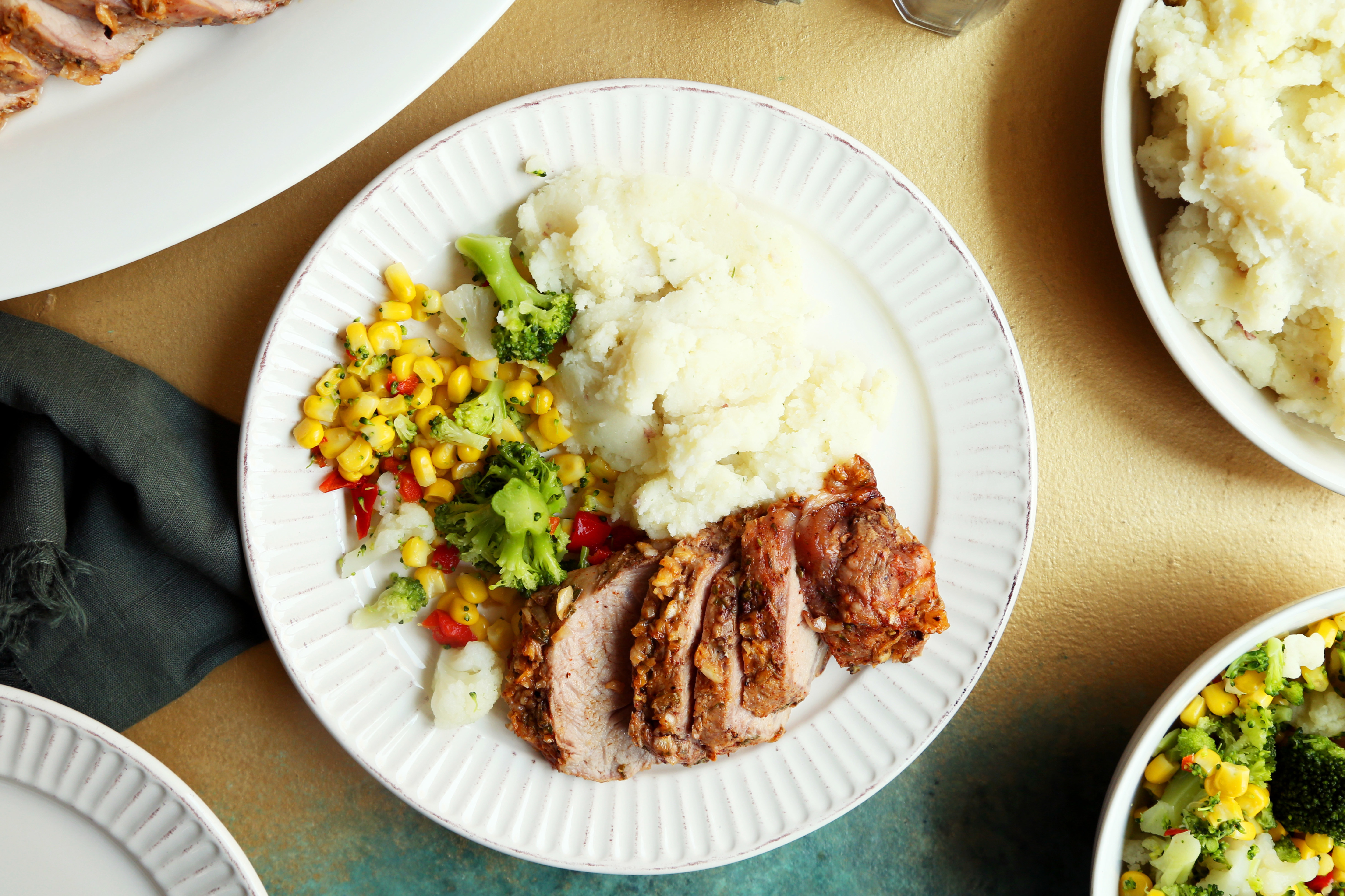 Herb-Infused Pork Tenderloin with Summer Vegetables
