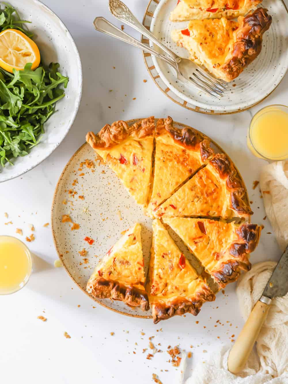 Bacon, Leek, and Gruyère Puff Pastry Quiche