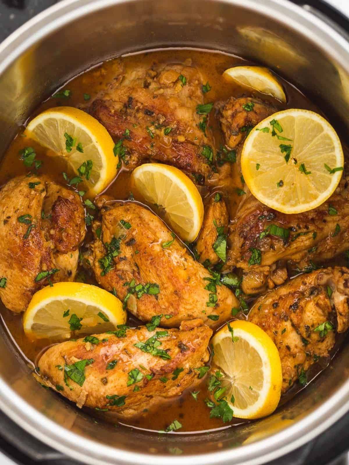 Instant Pot Citrus-Garlic Chicken with Capers