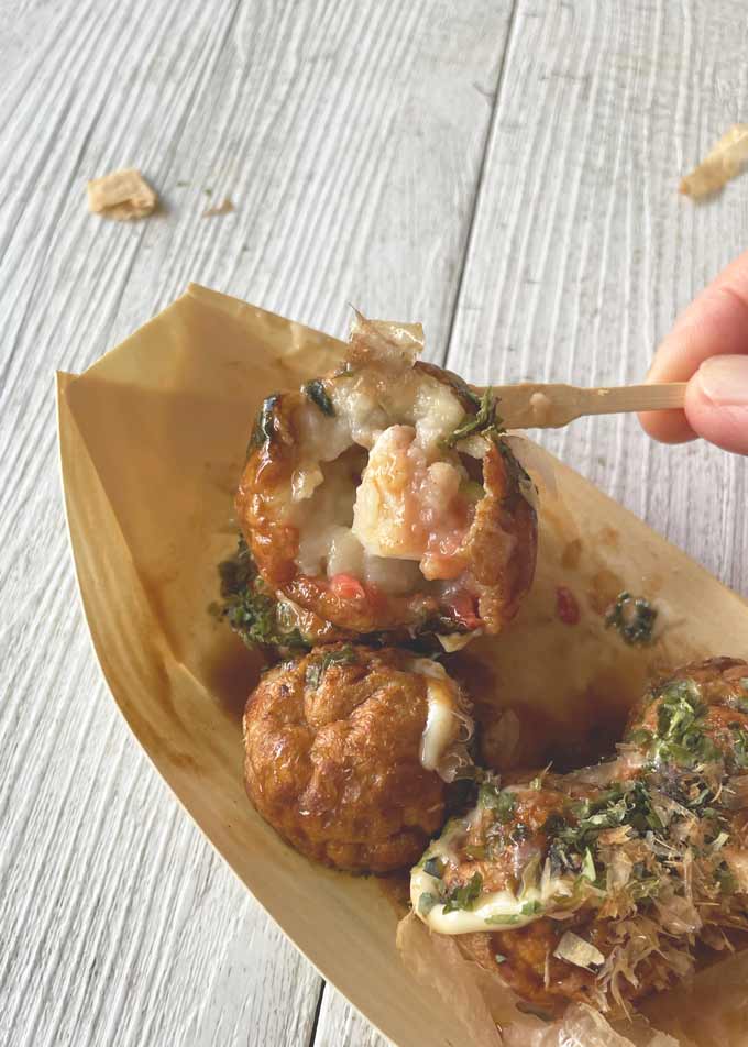 Takoyaki with Miso-Infused Octopus Balls