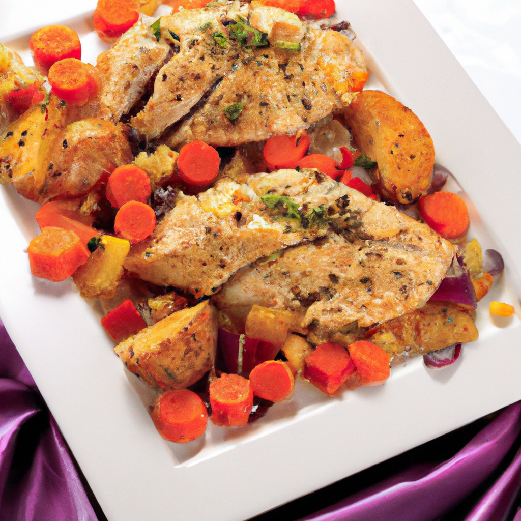 Lemon-Glazed Chicken with Herbed Vegetables