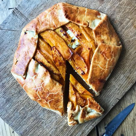 Herbed Butternut Squash and Goat Cheese Galette