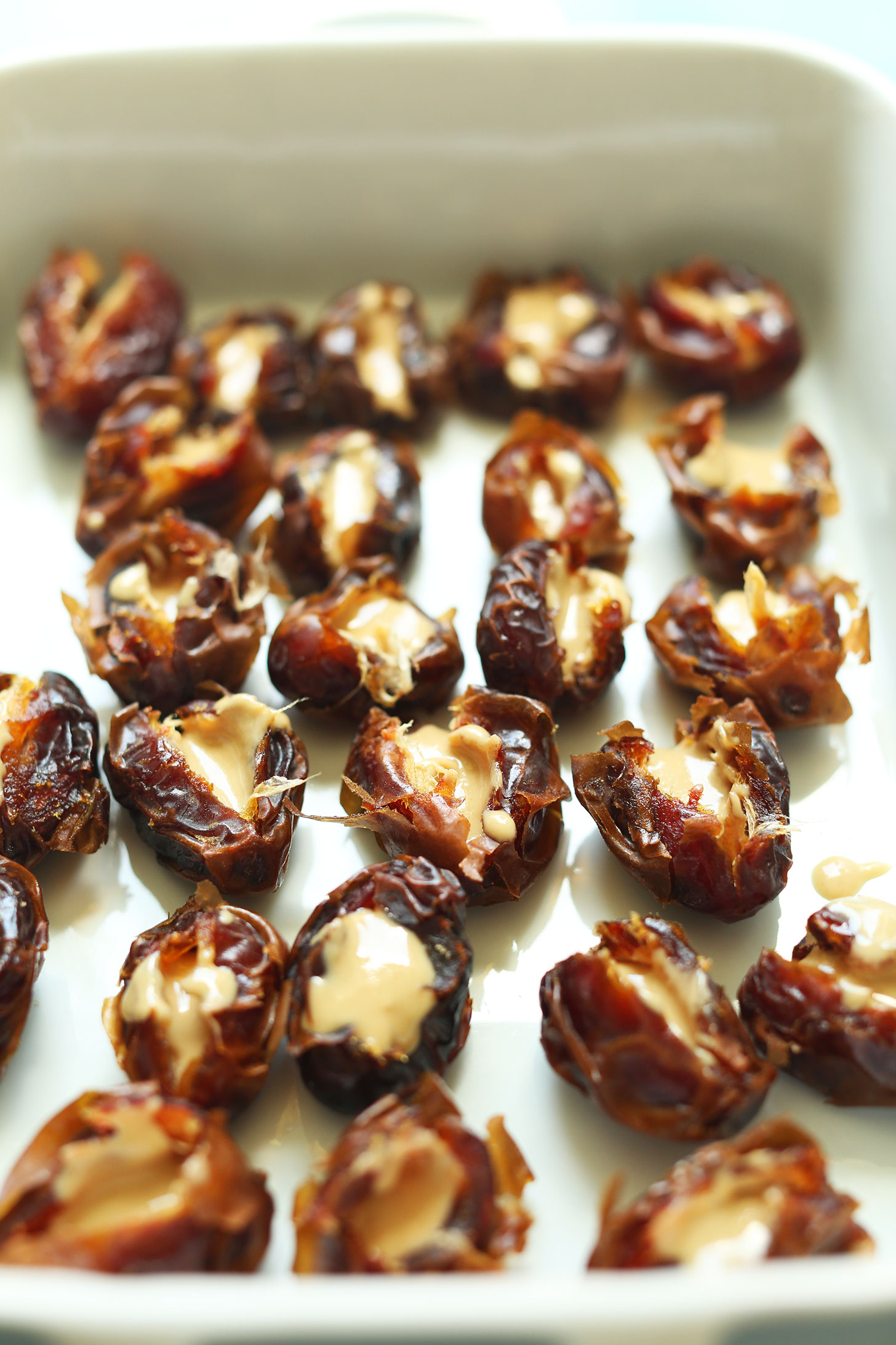 Pistachio-Dusted Dates with Tahini Drizzle