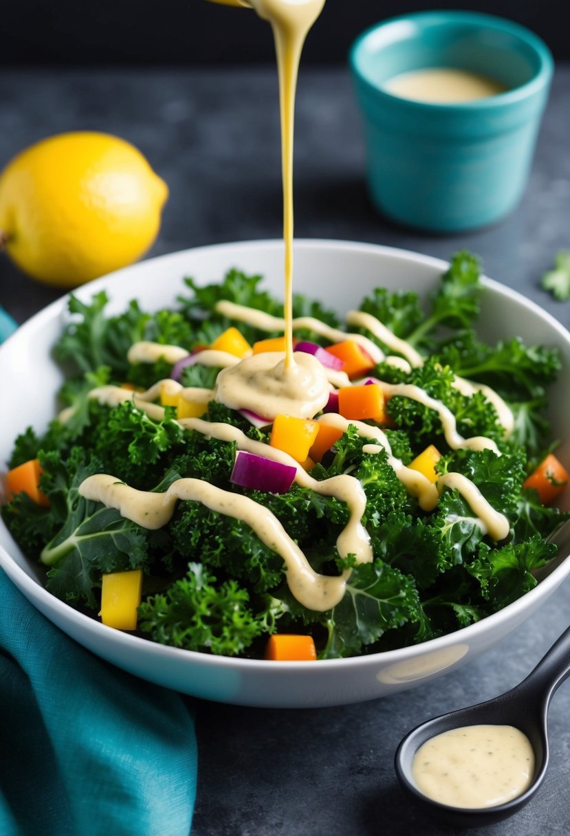 Kale-Chia Superfood Salad with Lemon-Tahini Dressing