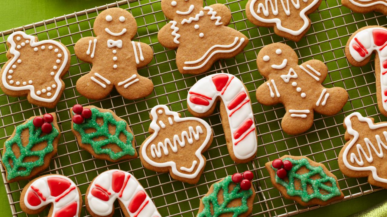 Baked Gingerbread Cookies with Royal Icing