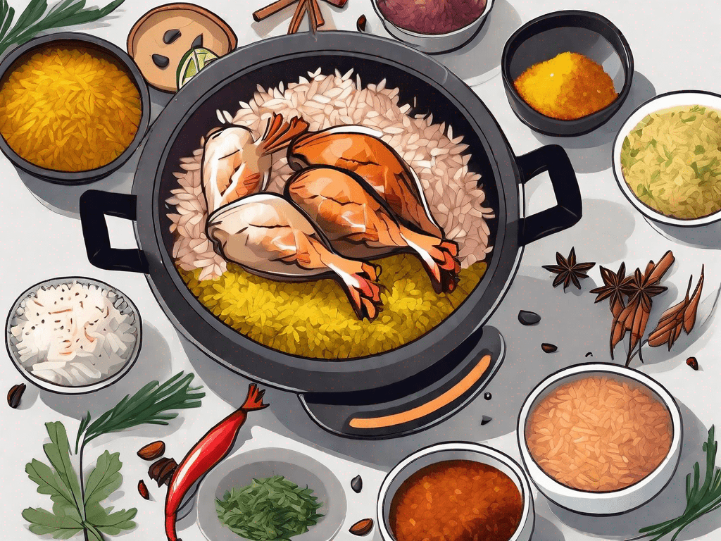 Pilau Rice with Chicken and Mango Chutney