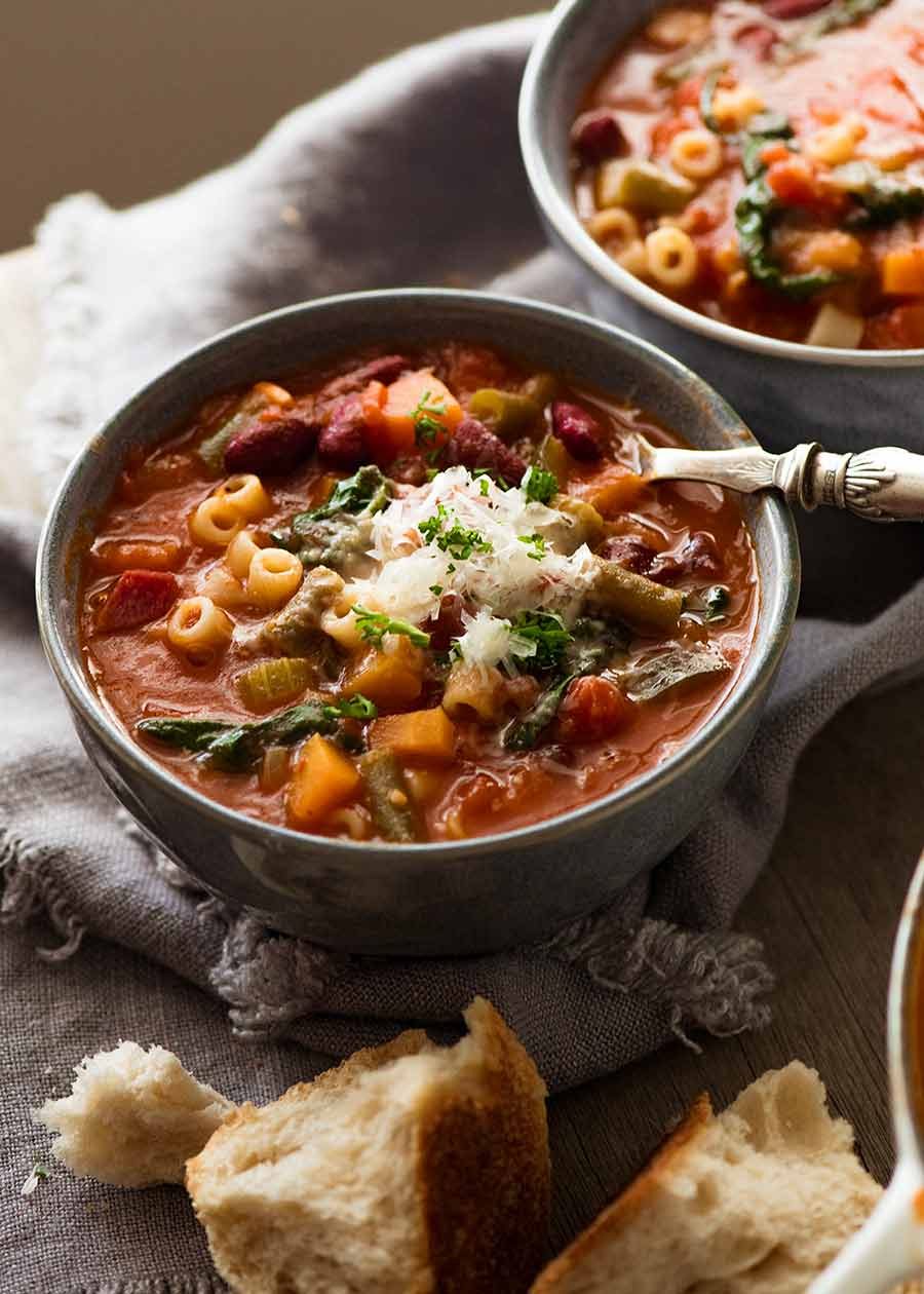 Tomato-Basil Minestrone Soup