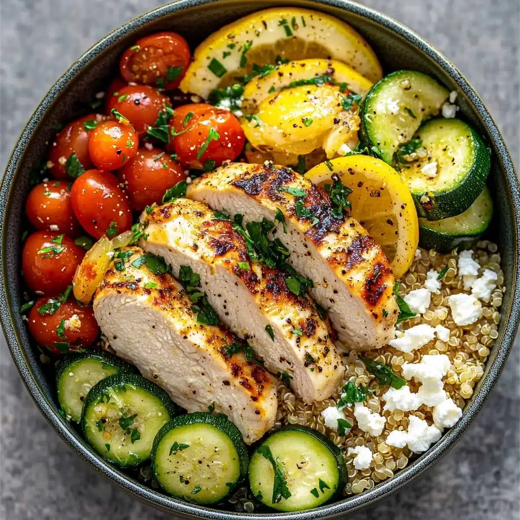 Meal-Prep Chicken & Vegetable Bowls with Lemon-Herb Dressing