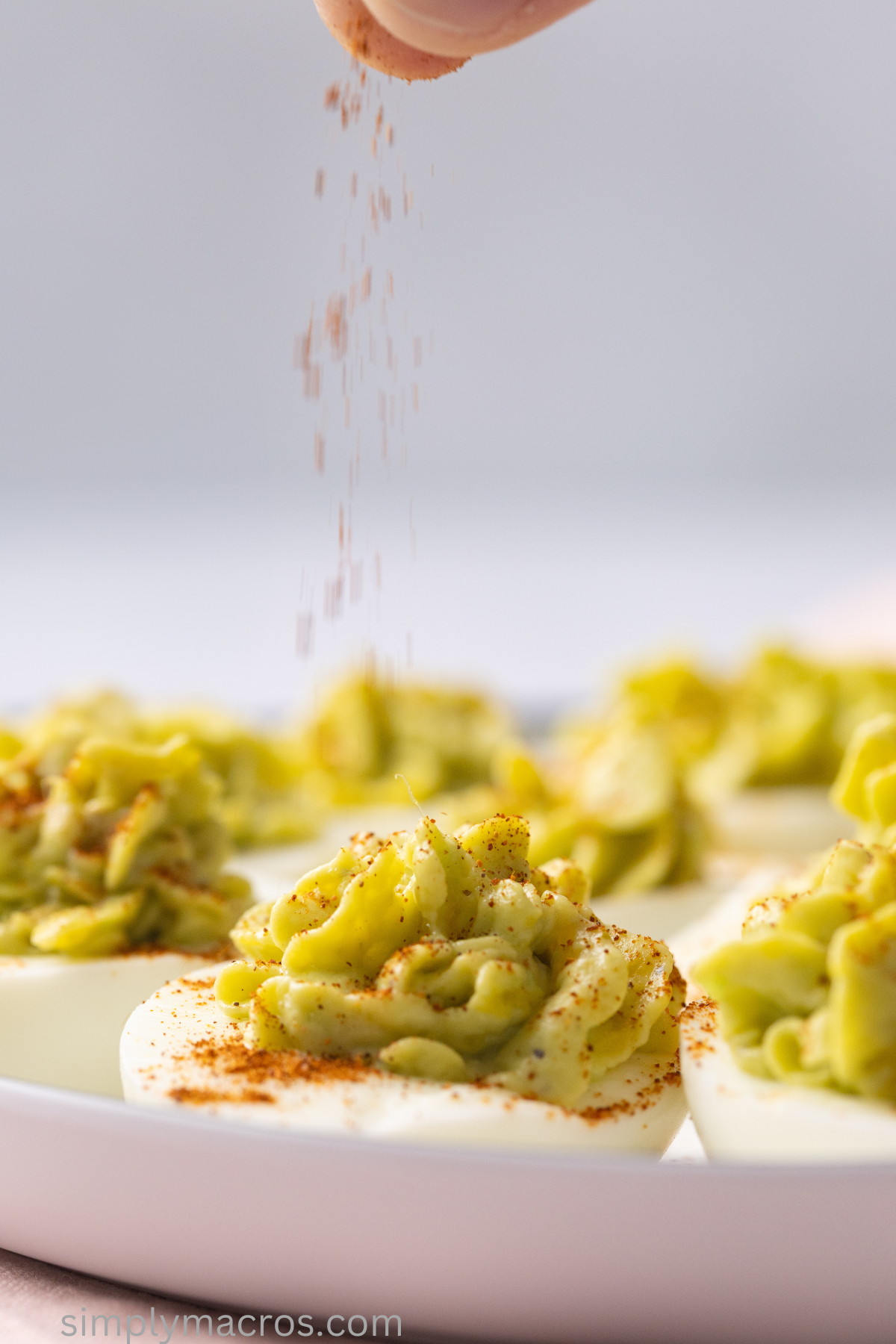 Avocado-Mashed Deviled Eggs with Dill