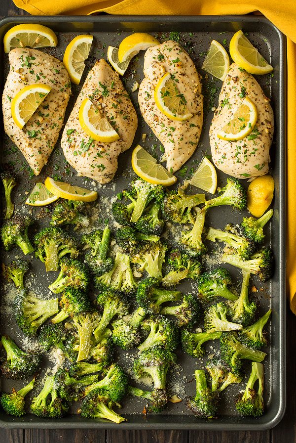 Sautéed Lemon Herb Chicken with Roasted Broccoli