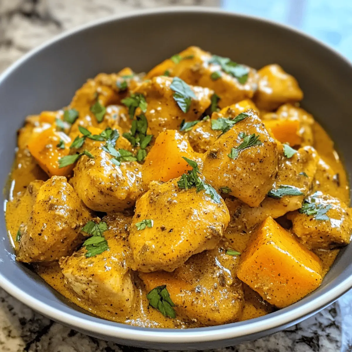 Butternut Squash and Chicken Casserole with Creamy Herb Sauce