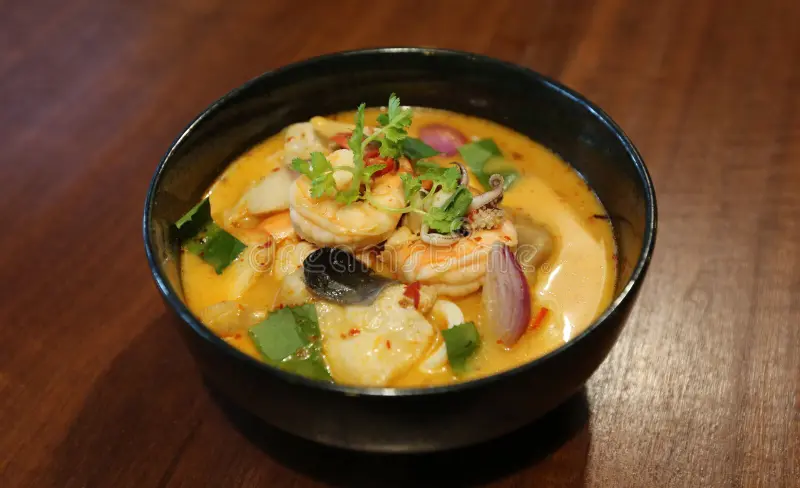 Spicy Shrimp Tom Yum Soup with Lemongrass and Galangal