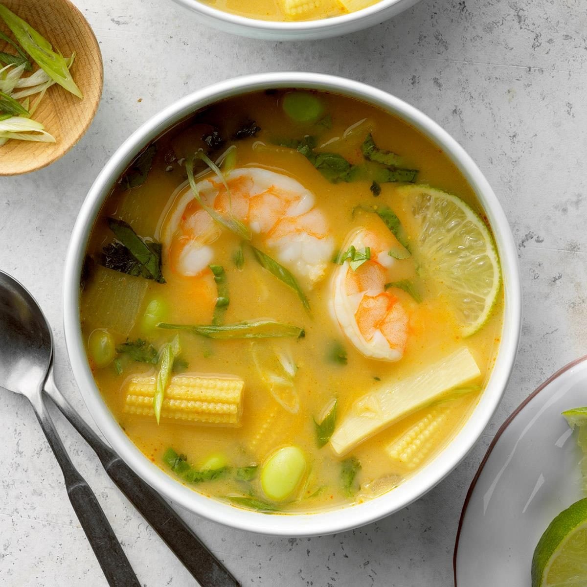 Spicy Shrimp Tom Yum Soup with Lemongrass and Galangal