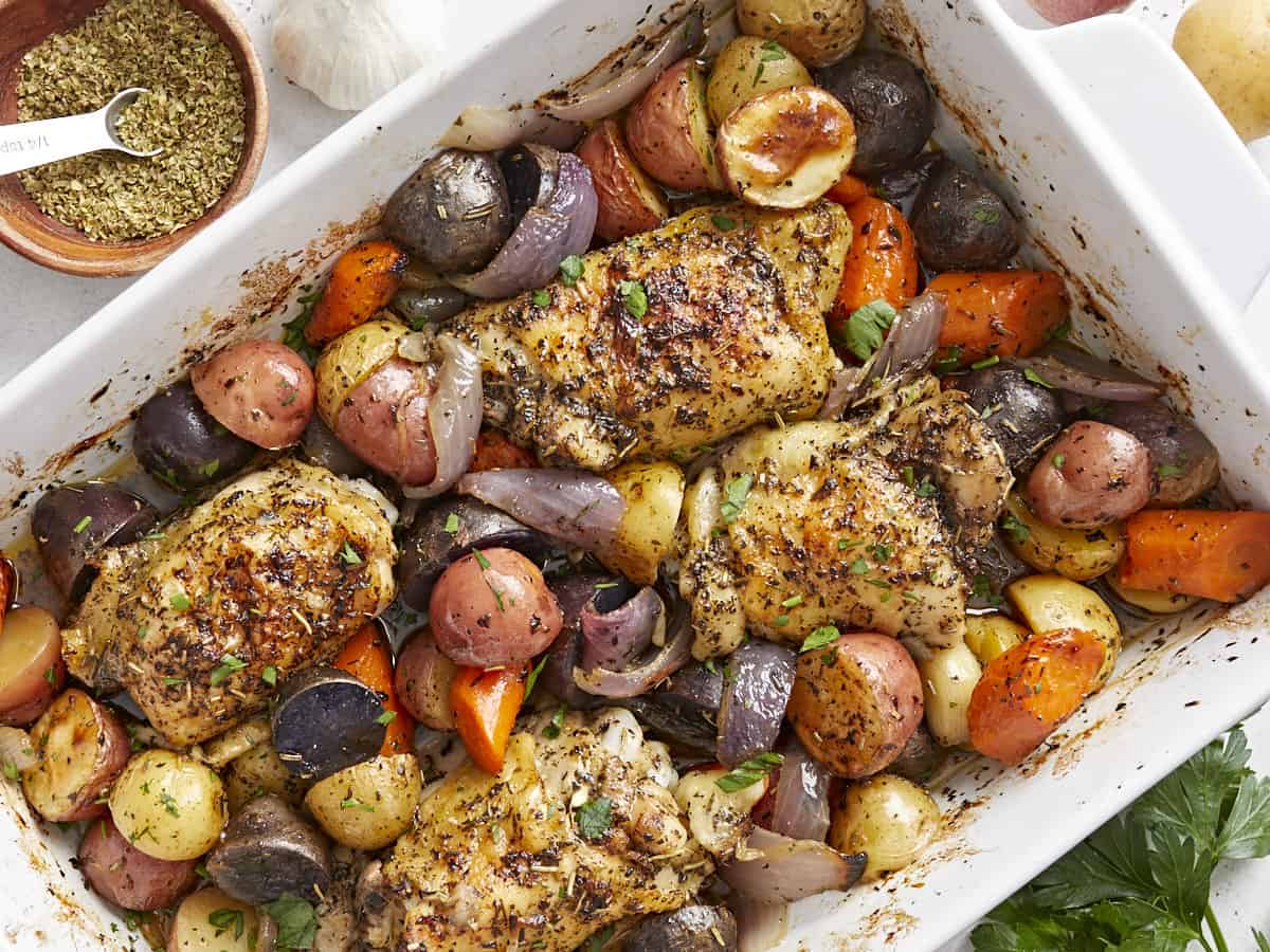Herb-Roasted Chicken with Quinoa and Roasted Vegetables