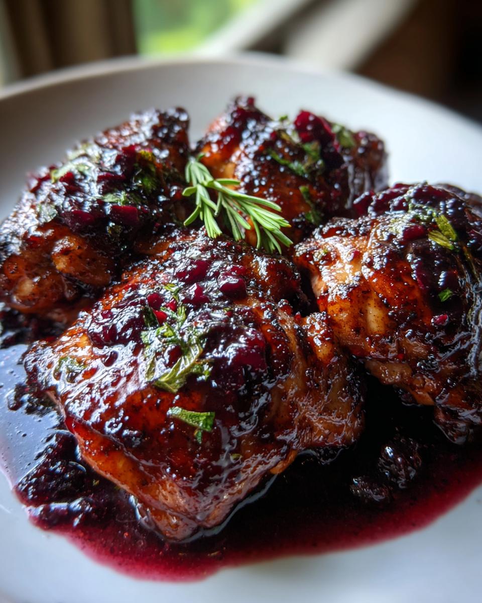 Blackberry Sage Chicken with Buttermilk Biscuits