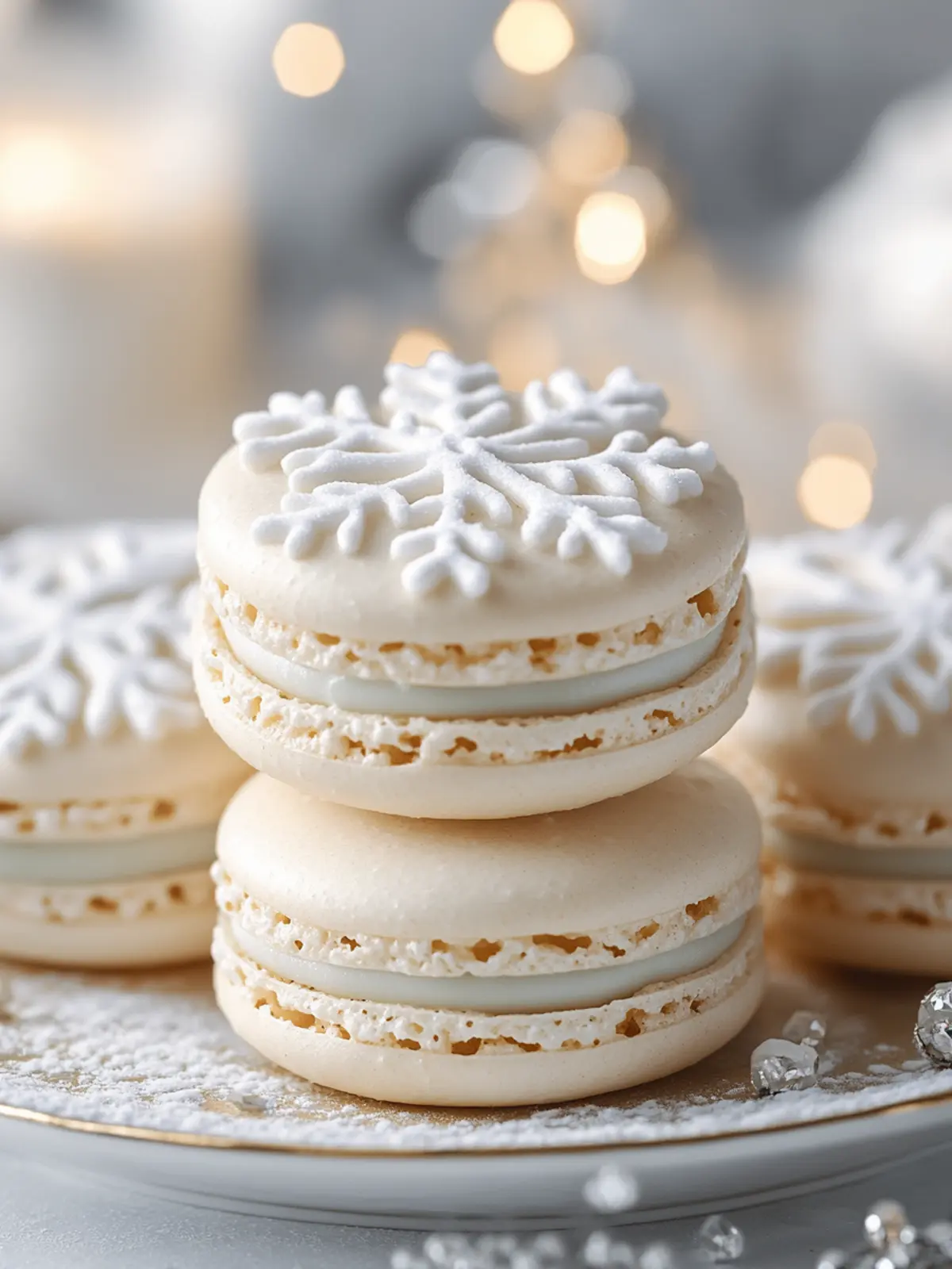 Snowflake Macarons