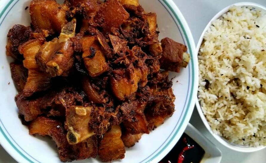 Garlic-Pork Adobo with Vinegar-Soaked Tender Meat