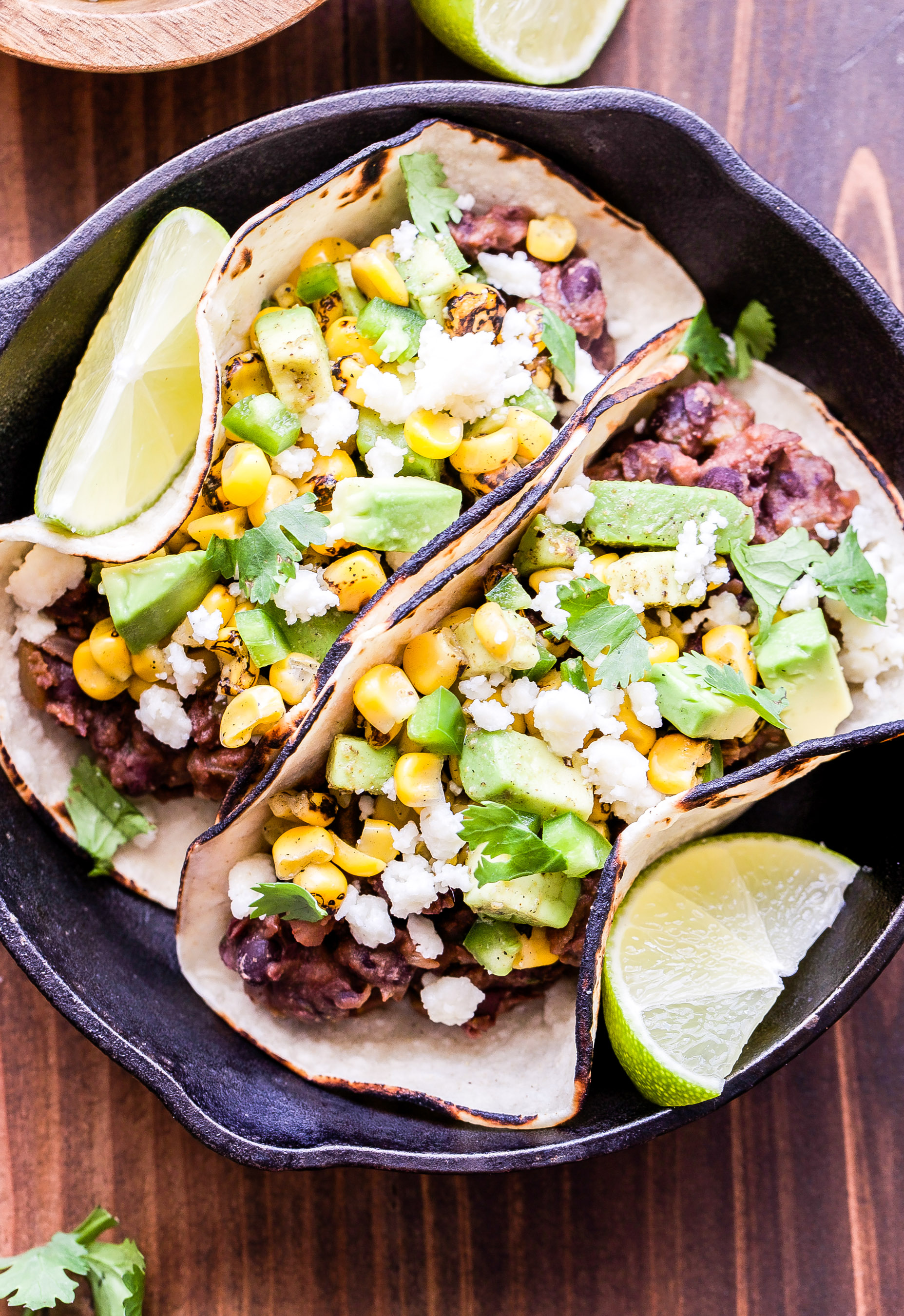 Cumin-Spiced Black Bean and Corn Tacos with Avocado