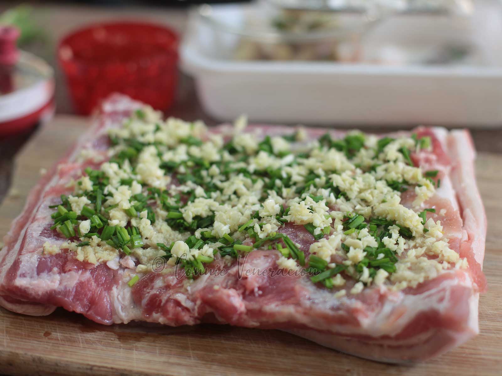 Soy-Glazed Pork Belly with Ginger and Scallions
