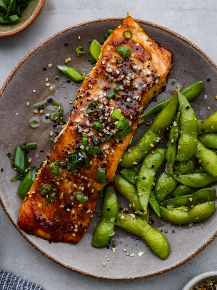 Keto Miso-Glazed Salmon with Sautéed Green Beans