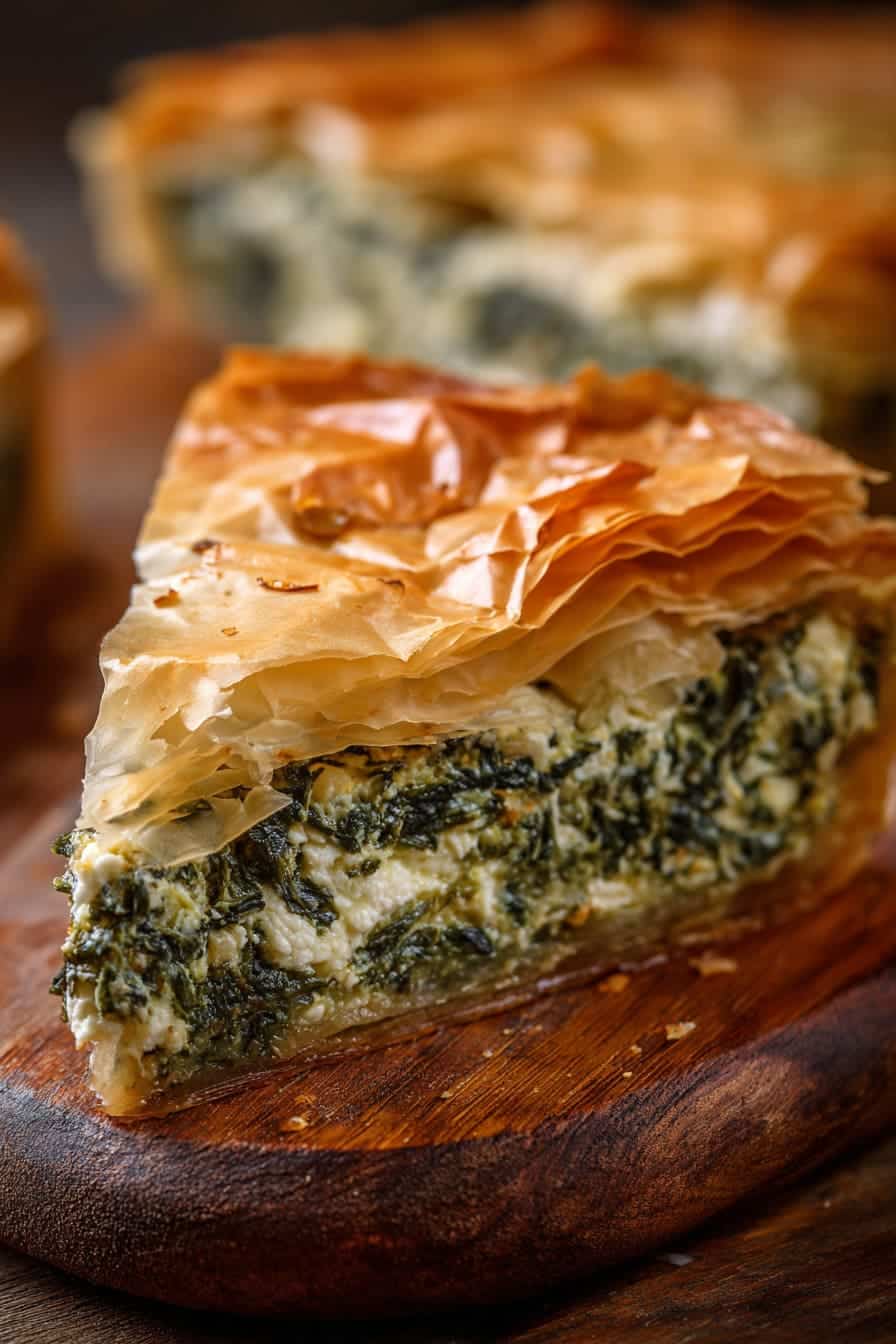 Spinach and Feta Spanakopita with Phyllo Sheets