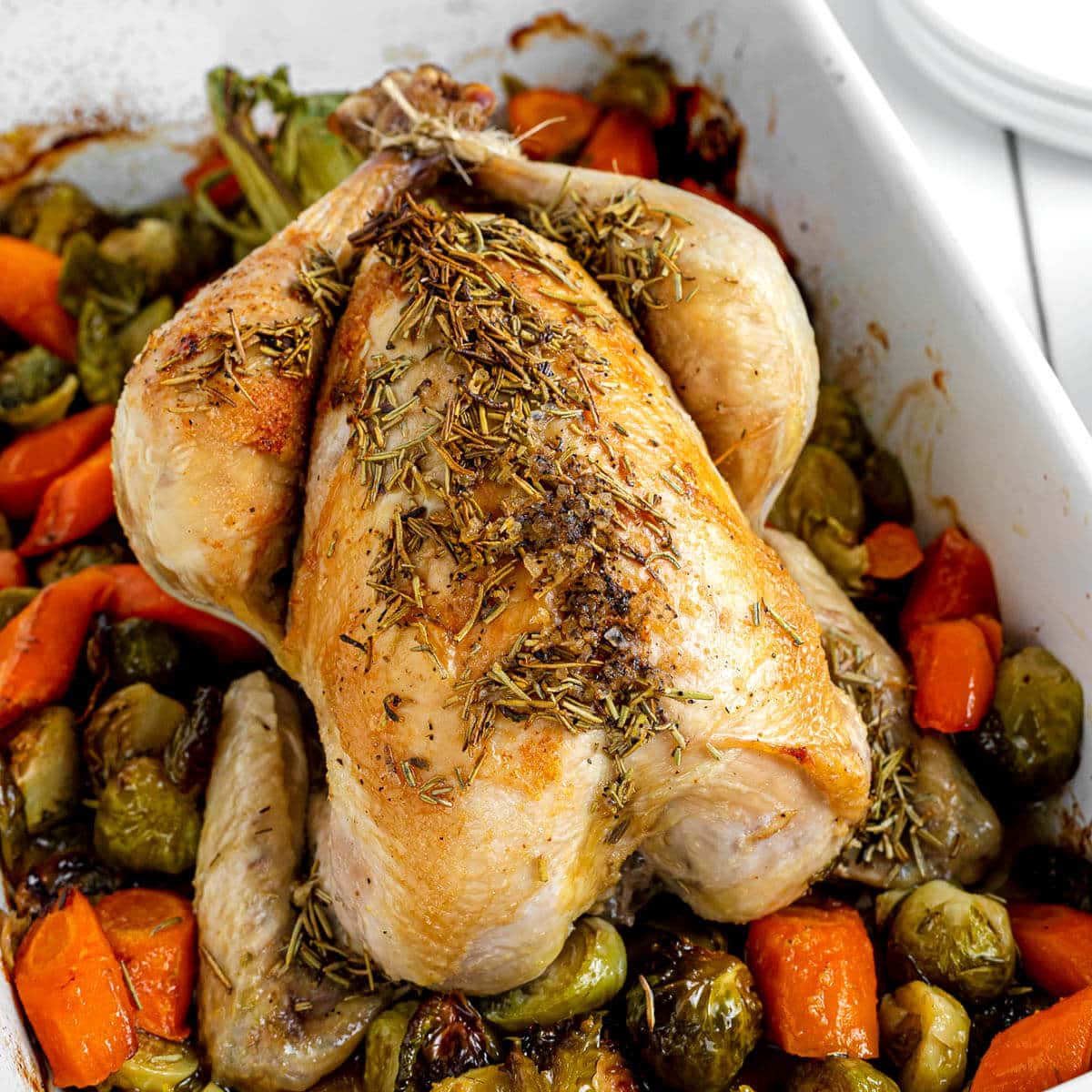 Baked Rosemary-Lemon Chicken with Roasted Root Vegetables