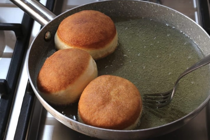 Whole Wheat Sufganiyot with Blueberry Jam