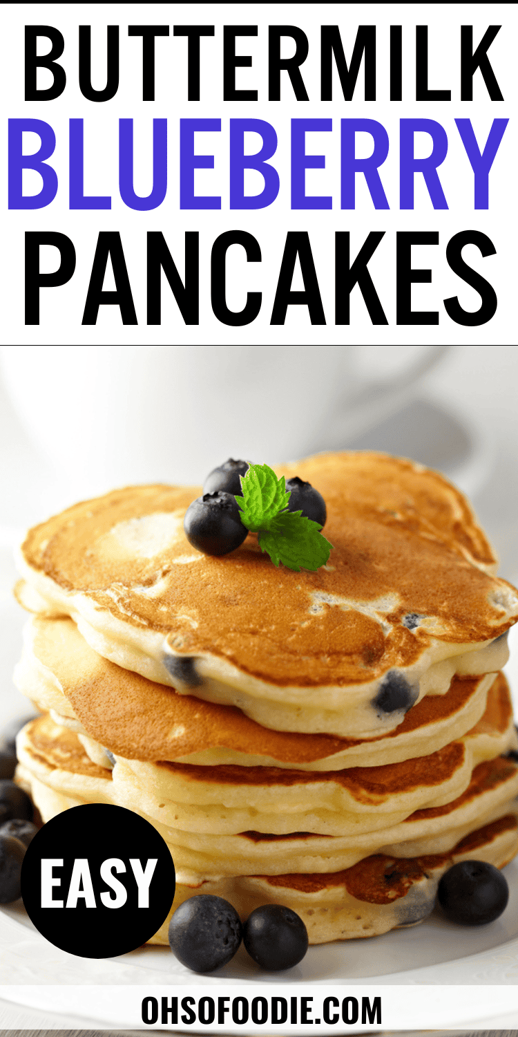 Pan-Fried Buttermilk Pancakes with Blueberry Compote