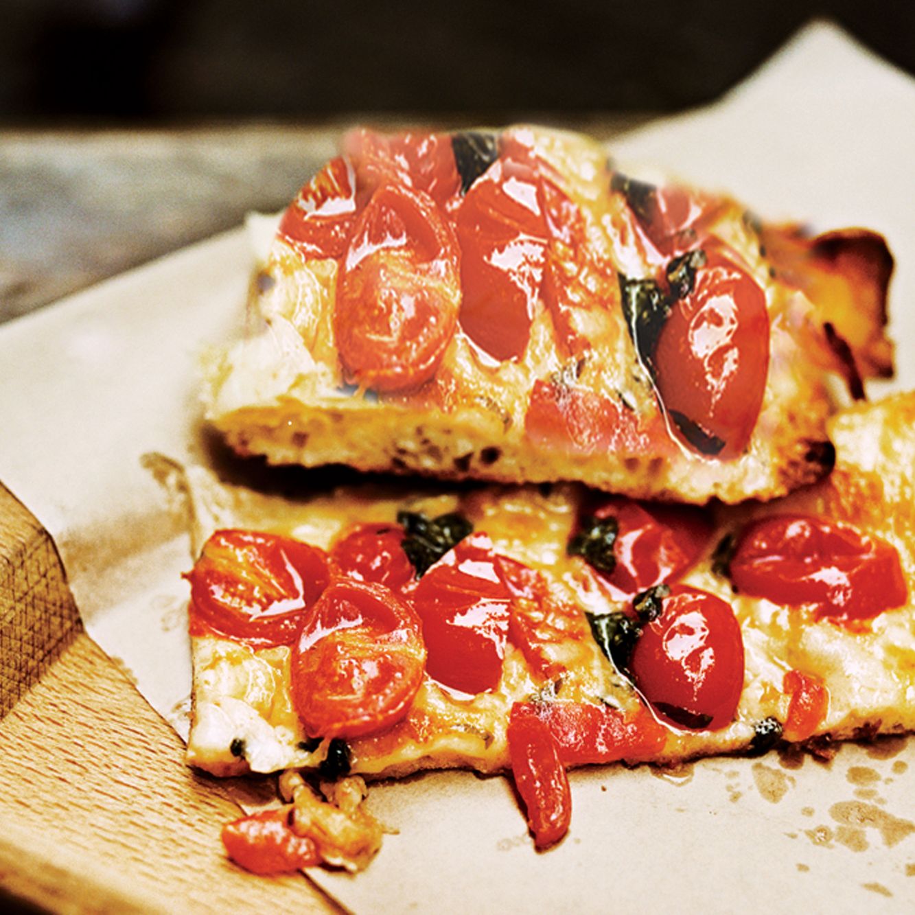 Rosemary-Infused Pizza with Roasted Cherry Tomatoes