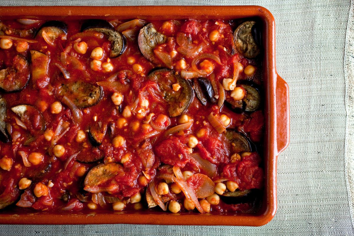 Baked Spiced Eggplant and Tomato Casserole