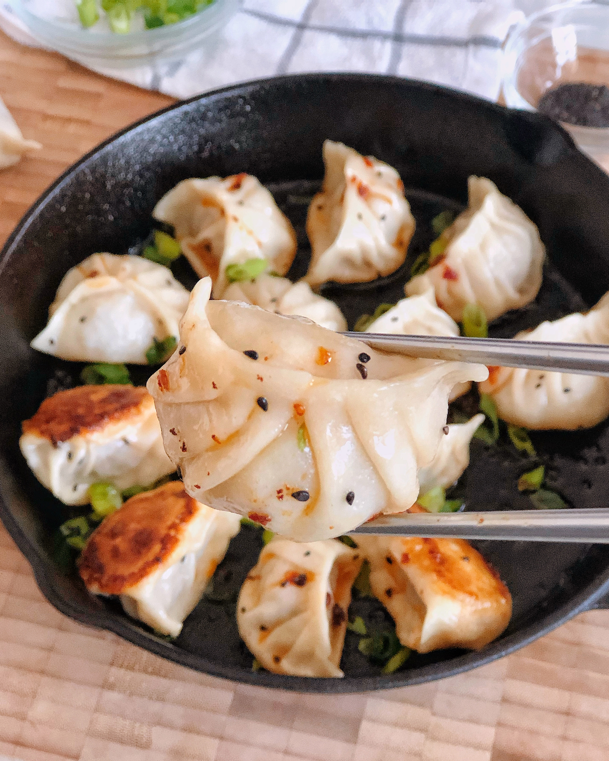 Pork and Cabbage Pan-Fried Dumplings