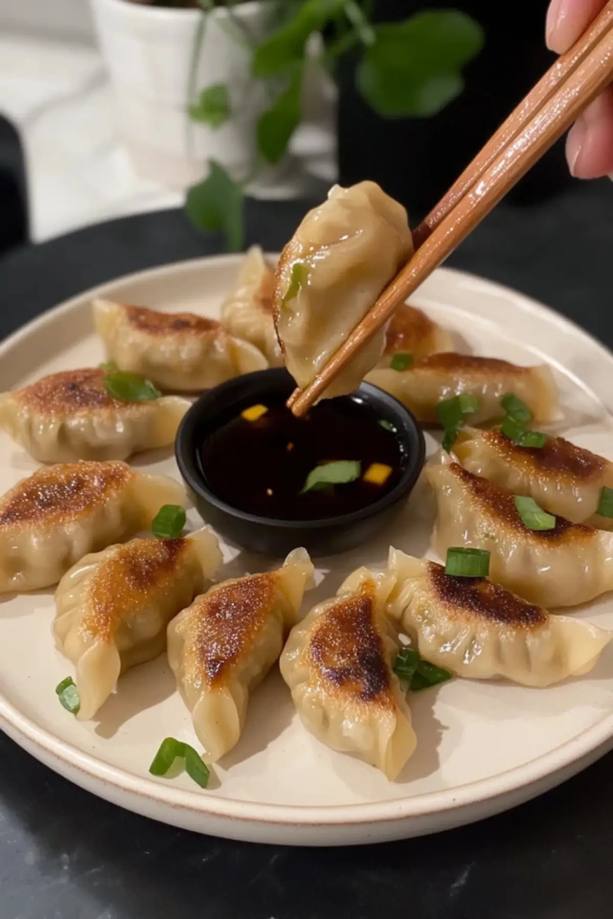 Chicken and Mushroom Pan-Fried Dumplings