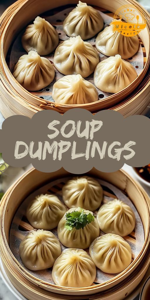 Steamed Pork and Bamboo Shoot Soup Dumplings with Chicken Broth